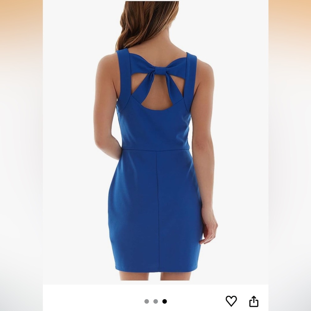 BCX Royal Blue V-Neck Sleeveless Sheath Dress